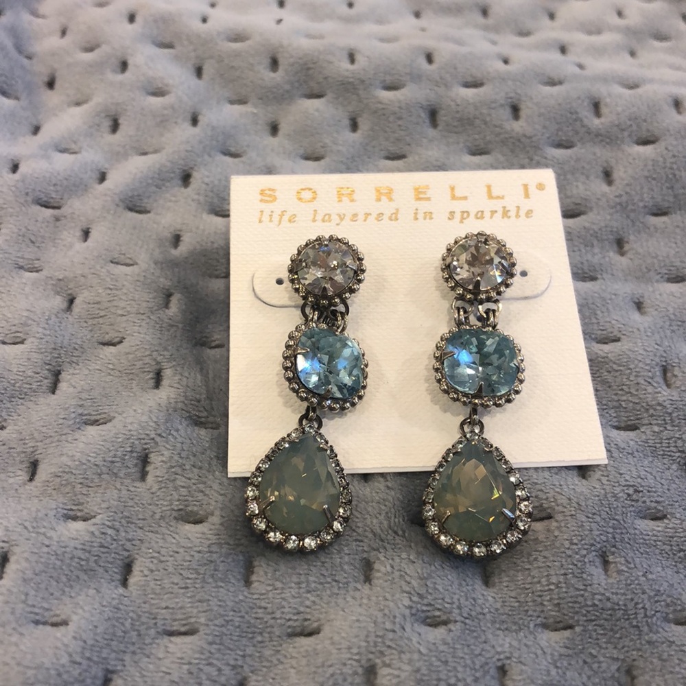 Sorrelli Three Stone "Ocean" Earring, NWT-Boutique - Picture 13 of 16